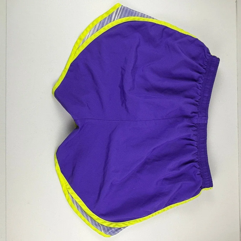 Nike Women Dri Fit Running‎ Shorts Lined Medium Purple Athletic Gym Jogging